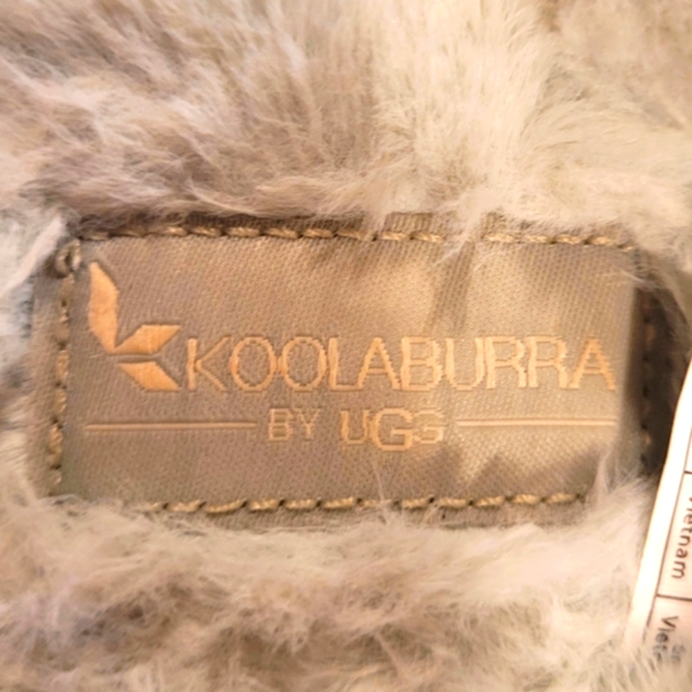 KOOLABURRA by UGG Mint Green Fuzzy Slide Slippers Size 6 - Picture 13 of 14